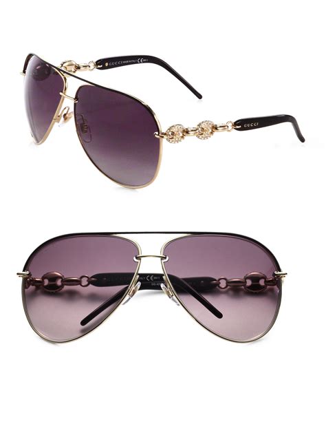 gucci black metal aviator women|Gucci Aviator Black Sunglasses for Women for sale .